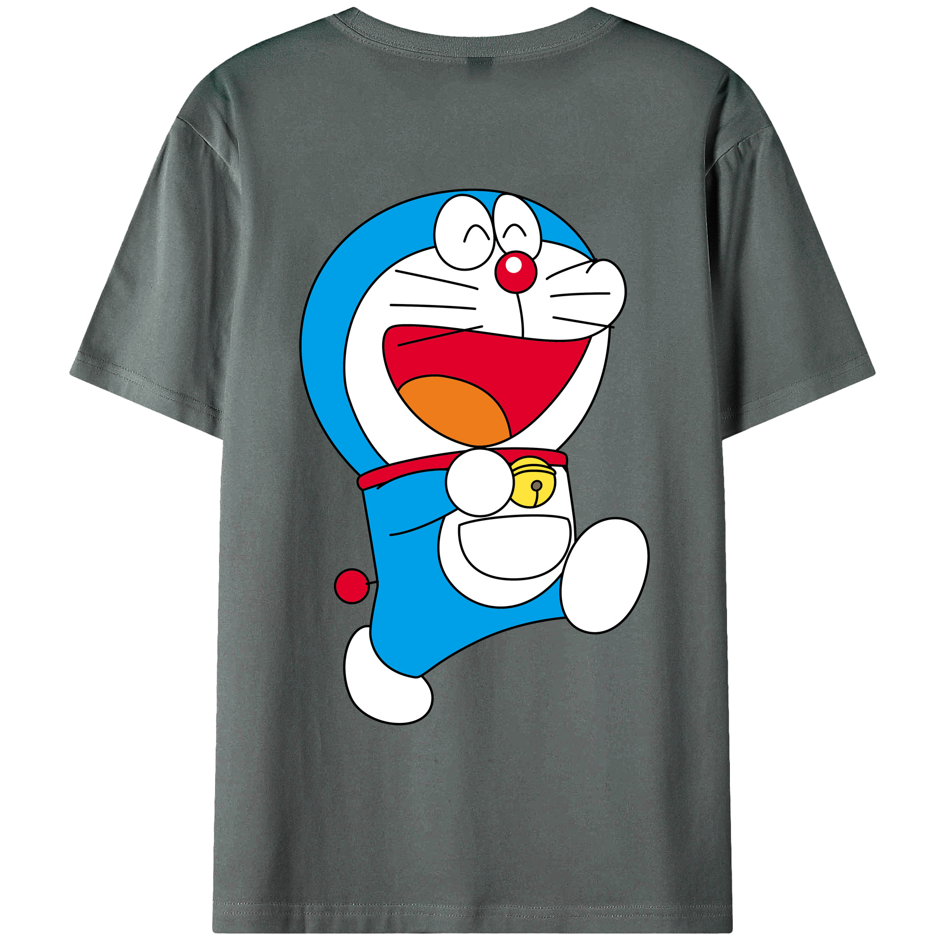 （画像用） ドラえもん Doraemon 綿100％ メンズ半袖Tシャツ（バックプリント） 通気性